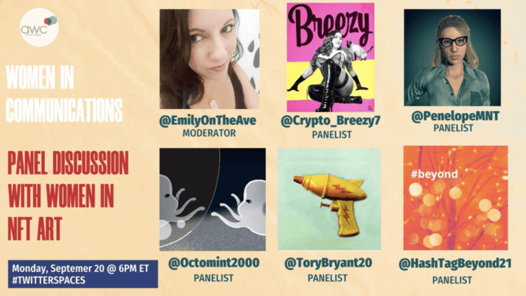 Women NFT Artists panel discussions.